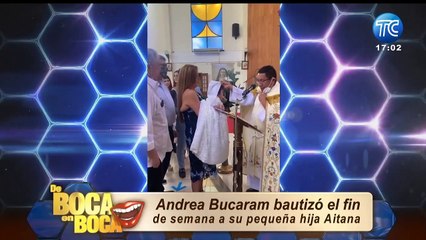 Andrea Bucaram bautizó a su hija junto a Alex Moreira