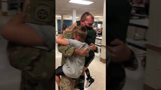 U.S. Army Reserves Sergeant Surprises Boys with Homecoming