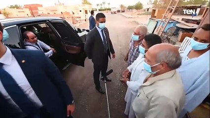 مواطنين لـ السيسي": ربنا يديمك علينا ياريس والرئيس يرد ": انتو أهلي وناسي