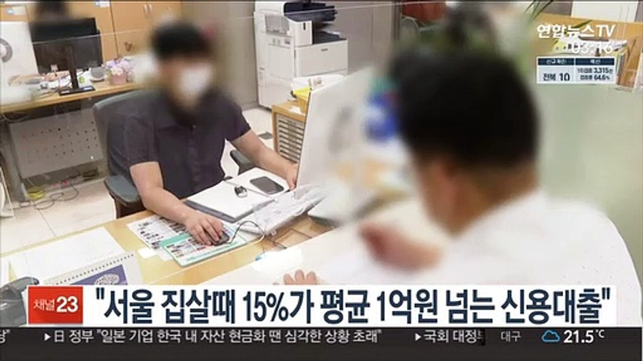 "서울 집살때 15%가 평균 1억원 넘는 신용대출"