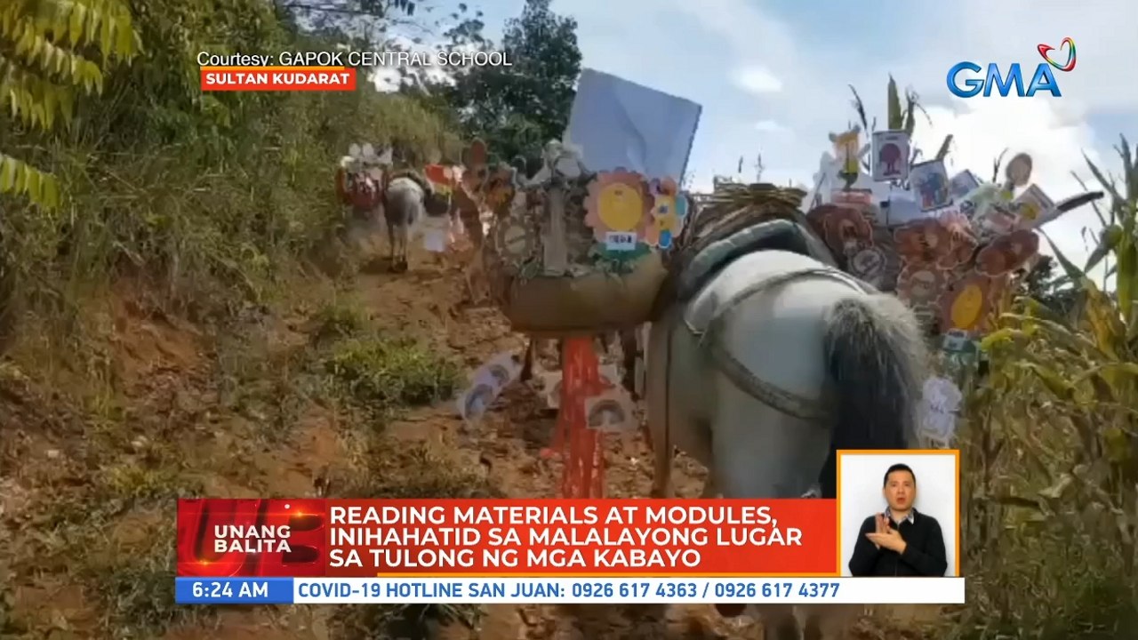 Reading materials at modules, inihatid sa malalayong lugar sa tulong ng mga kabayo | UB