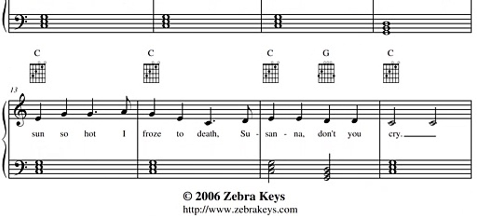 O Susanna Free Sheet Music