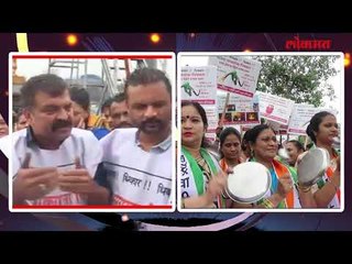 राष्ट्रवादी काँग्रेसचा भाजपाविरोधात एल्गार,  महागाईच्या निषेधार्थ ठाण्यात काढला मोर्चा