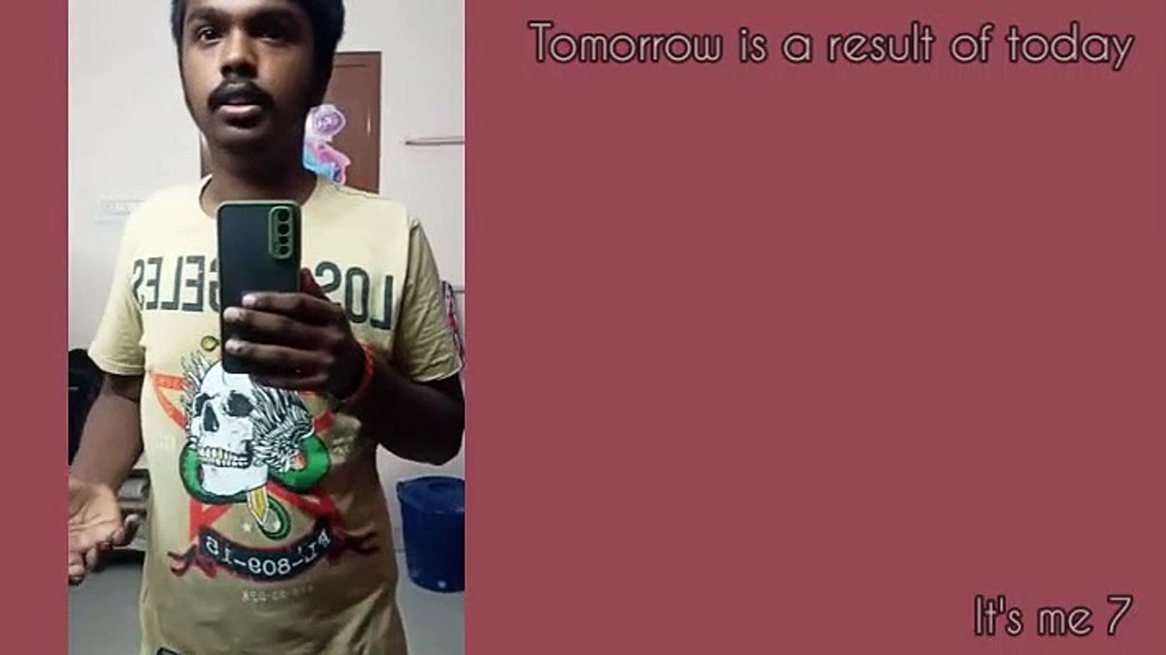 Tomorrow is the result of today