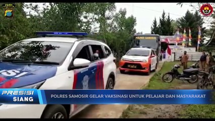 Polres Samosir Gelar Vaksinasi di Sekolah SMA N 1 Ronggurnihuta