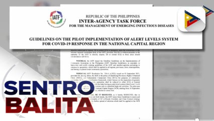 Descargar video: Metro Manila, ilalagay sa Alert level 4 simula sa Sept. 16; Guidelines sa pilot implementation ng Alert level system sa NCR, inilabas na ng IATF