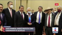 Con invitados de lujo, David Monreal rindió protesta como gobernador de Zacatecas