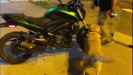 Motosiklet sürücüsünün çantasından 1 kilo uyuşturucu madde çıktı