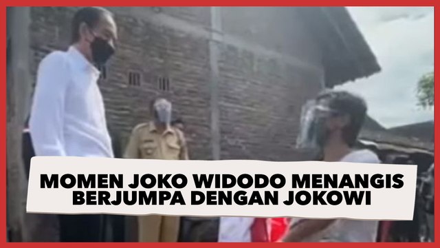 Momen Joko Widodo Menangis Berjumpa dengan Jokowi, Bak Ketemu Kembaran