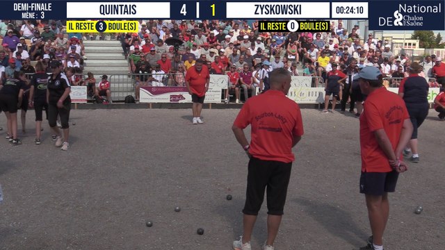 Demi-finale QUINTAIS vs ZYSKOWSKI : National à pétanque de Chalon-sur-Saône 2021