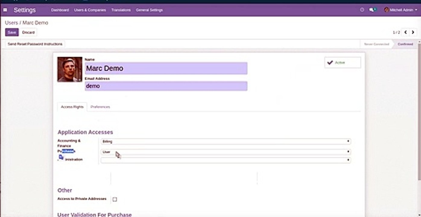 Purchase Order Double Validation | Odoo Apps Features