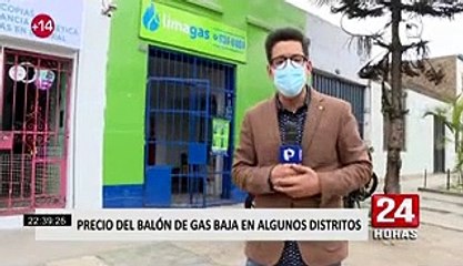 Precio del balón de gas baja en algunos distritos de Lima Metropolitana