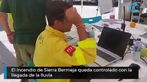 El incendio de Sierra Bermeja queda controlado con la  llegada de la lluvia