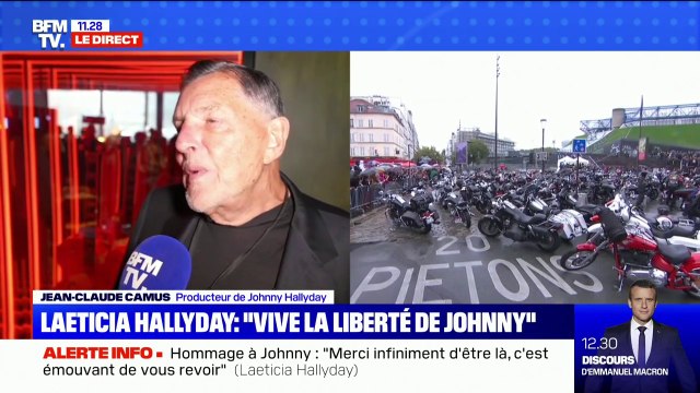 C'est 35 ans de ma vie qui défilent : Jean-Claude Camus, producteur historique de Johnny, très ému à l'inauguration de la statue dédiée au rockeur