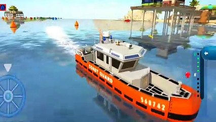 Coast Guard Beach Rescue Service - Emergency Boat Rescue Driving