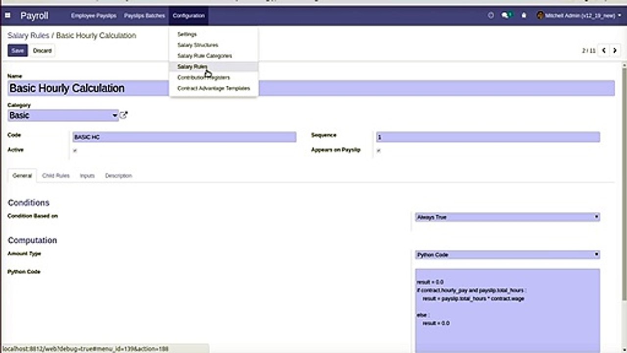 How to Create Employee Payslip based on Hours | HR