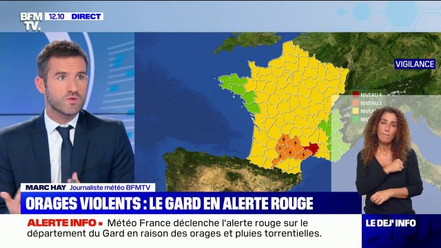 Quelle est la situation dans le Gard passé en alerte rouge pour risques d'orages et inondations ?