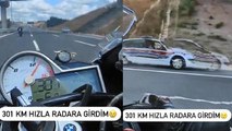 301 kilometre hızla radara girdi… Cezayı yedi