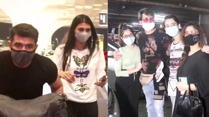 Celebs Spotted At The Airport | Jannat Zubair & Family | Pavitra Punia & Eijaz Khan | SpotboyE