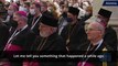 Pope Francis speaks to Catholic bishops in Slovakia