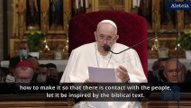 Pope Francis encourages Slovak clergy to improve homily preaching