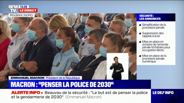 Emmanuel Macron aux policiers: Écoutez toujours les critiques (...) N'écoutez jamais les cris de haine, ils sont indignes, les Français vous aiment