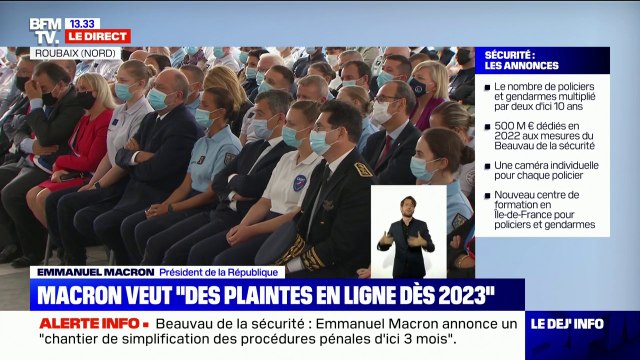 Emmanuel Macron annonce la création d'une réserve opérationnelle de la police, dotée de 30.000 réservistes