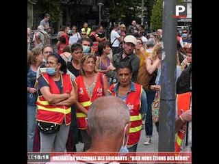 Manifestation contre l'obligation vaccinale des soignants à Marseille : "Hier nous étions des héros"