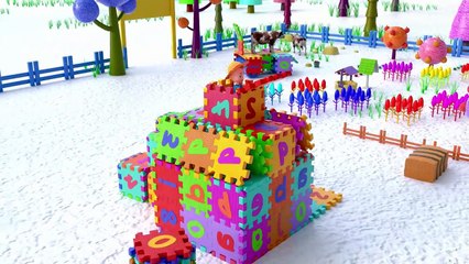 BABY BUILDS ABC PLAYHOUSE  Animals Cartoon for Kids