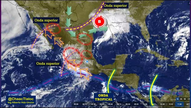 Clima de hoy martes: Desarrollo de sistemas de tormentas eléctricas con chubascos muy fuertes