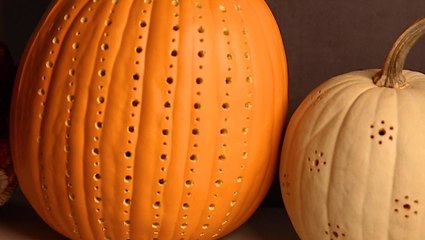 How To Make A Drilled Pattern Pumpkin