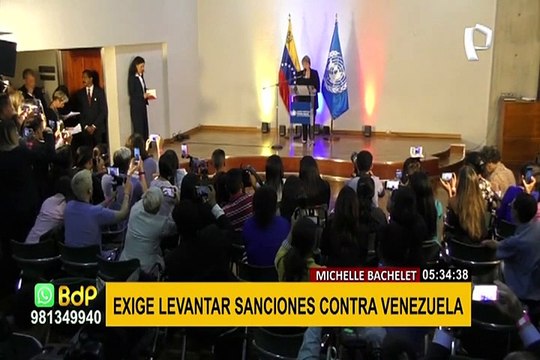 Michelle Bachelet exige levantar sanciones contra Venezuela
