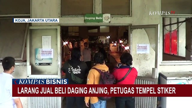 Larang Jual Beli Daging Anjing, Petugas Tempel Stiker