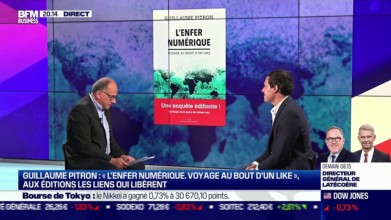 Guillaume Pitron (Journaliste et auteur) : "L'enfer numérique, voyage au bout d'un like", aux éditions Les Liens qui Libèrent - 14/09
