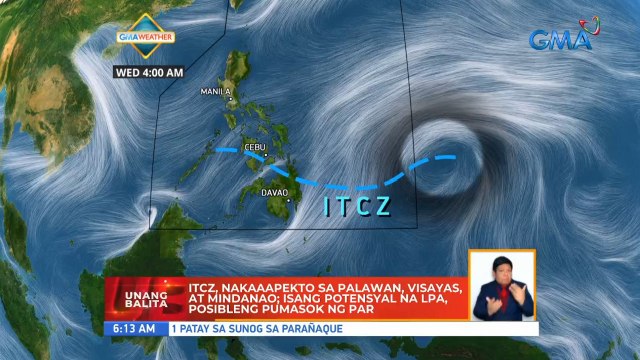 ITCZ, nakaaapekto sa Palawan, Visayas, at Mindanao; isang potensyal na LPA, posibleng pumasok ng PAR | UB
