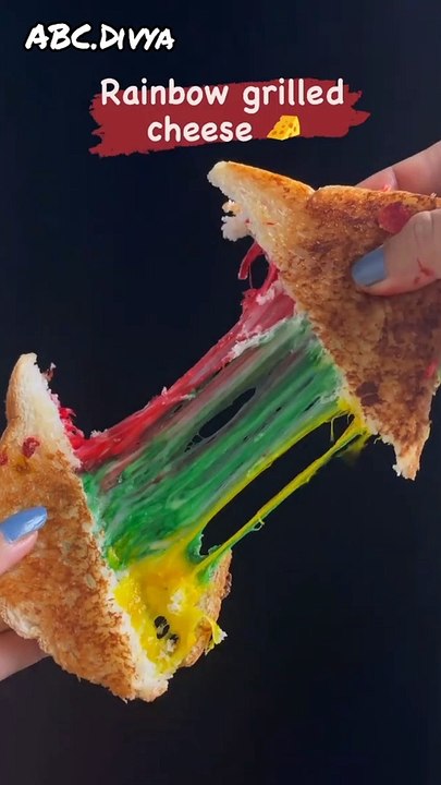 Tri-Color Cheese Sandwich | Grilled Cheese Sandwich