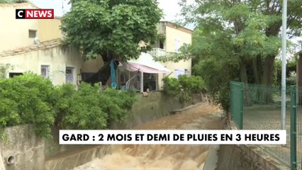 Gard : 2 mois et demi de pluie en 3 heures