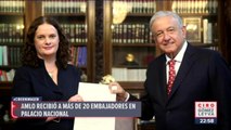 López Obrador recibe cartas credenciales de más de 20 embajadores