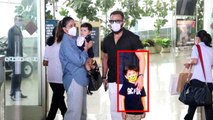 Taimur Ali Khan ने Airport पर Papa Saif और Kareena के सामने की ये हरकत | FilmiBeat