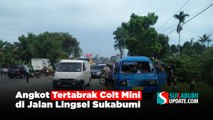 Angkot Tertabrak Colt Mini di Jalan Lingsel Sukabumi