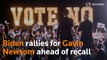 Biden rallies for California Governor Gavin Newsom in Long Beach ahead of recall election