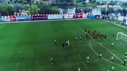 Yasin Öztekin antrenman sırasında drone vurdu