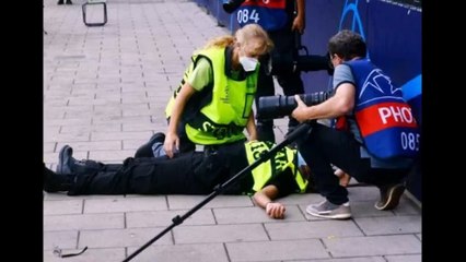 Ronaldo'nun şutu güvenlik görevlisini bayılttı