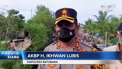 Polres Batu Bara Berbagi Bantuan untuk Para Nelayan yang terdampak Covid-19