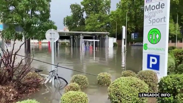 Violents orages et pluies record dans le Gard