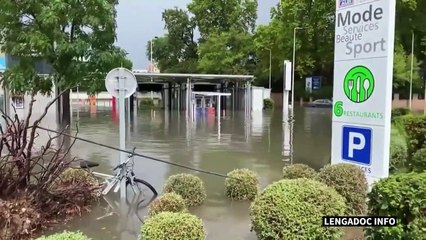 Violents orages et pluies record dans le Gard