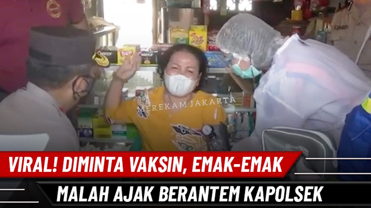 GAK MAU DISUNTIK, EMAK2 AJAK BERANTEM KAPOLSEK