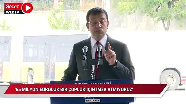 İmamoğlu 160 yeni otobüs için sözleşme imzaladı: 65 milyon euroluk bir çöplük için imza atmıyoruz