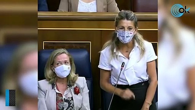 La cara de 'tierra, trágame' de Nadia Calviño cuando Yolanda Díaz suelta sus soflamas comunistas