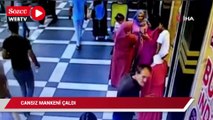 Cansız mankeni çaldı